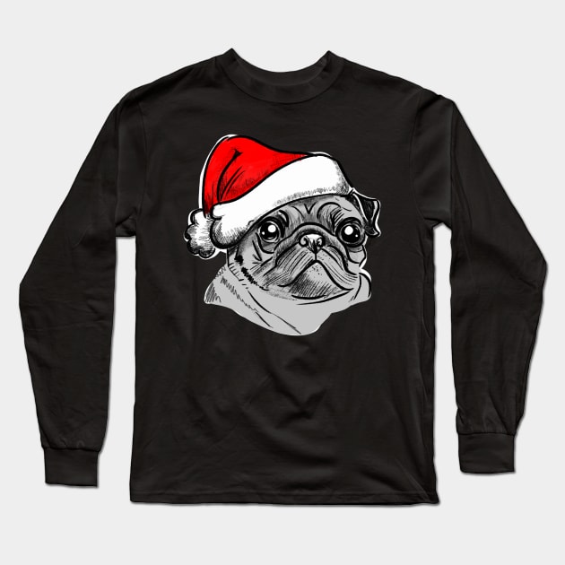 Happy pugmas Pug Owner Long Sleeve T-Shirt by SusanaDesigns